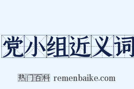 党小组近义词是什么意思的图片